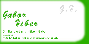 gabor hiber business card